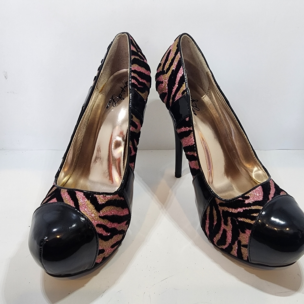 Black,Pink and Gold animal print 5.5 inch Stilettos